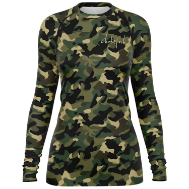 Chokefish™ Long Sleeve Rashguard Camouflage Woman's Shirt-002